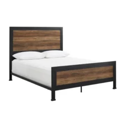 Queen Industrial Wood And Metal Bed - Saracina Home -Living Room Furniture Store GUEST 01f5a655 b757 41d6 a50b eea74a082030