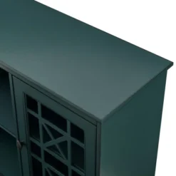 Bayland Transitional Double Fretwork Door Sideboard Antique Dark Teal - Saracina Home 9 Bayland Transitional Double Fretwork Door Sideboard Antique Dark Teal - Saracina Home -Living Room Furniture Store GUEST 032e0317 9cd6 49a7 932b 76c4d555ae64