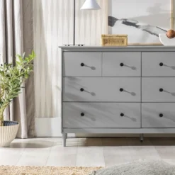 Stiva Classic Mid-Century Modern Horizontal 6 Drawer Dresser - Saracina Home -Living Room Furniture Store GUEST 03a1f54e 4537 4cfe 8b24 c78de9815ace