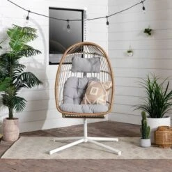 Toluca Hanging Outdoor Boho Egg Chair With Cushion - Saracina Home 21 Toluca Hanging Outdoor Boho Egg Chair With Cushion - Saracina Home -Living Room Furniture Store GUEST 05e77d11 5bc0 4aed 8be6 80ea07404972