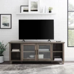 Rustic Transitional 2 Door TV Stand For TVs Up To 65" - Saracina Home 11 Rustic Transitional 2 Door TV Stand For TVs Up To 65" - Saracina Home -Living Room Furniture Store GUEST 06584a9e 15d9 4789 931a 701c8d75552c