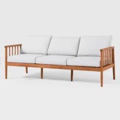 Saracina Home Modern Boho Eucalyptus Outdoor Spindle Sofa With Cushions -Living Room Furniture Store GUEST 07b63e12 cb07 408e a945 45c4d739af90