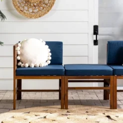 3pc Modular Acacia Wood Patio Chat Set With Cushions - Saracina Home 28 3pc Modular Acacia Wood Patio Chat Set With Cushions - Saracina Home -Living Room Furniture Store GUEST 08ef0f7d 7bb9 4ea9 a1ae 96628aa98d4f