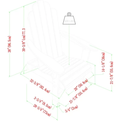 Genovia Transitional Acacia Wood Outdoor Adirondack Chair With Wine Holder - Saracina Home 16 Genovia Transitional Acacia Wood Outdoor Adirondack Chair With Wine Holder - Saracina Home - Image 16