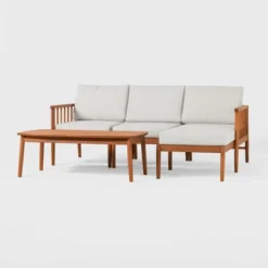 Saracina Home 4pc Modern Boho Eucalyptus Spindle Outdoor Sectional Set -Living Room Furniture Store GUEST 0b45cdc7 be19 43fd b85b ba186703ca7c
