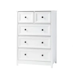 Farmhouse 5 Drawer Grooved Tall Storage Dresser White - Saracina Home -Living Room Furniture Store GUEST 0b48f0f1 cf3b 47d7 a233 d6b779cc8029