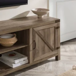 Modern Industrial Barn Door TV Stand For TVs Up To 80" - Saracina Home -Living Room Furniture Store GUEST 0c64c0b2 bc4a 4974 8a53 fd86aa5811eb