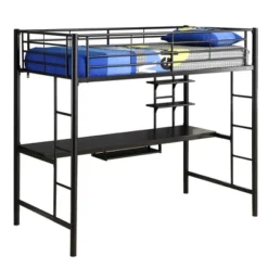 Twin Analise Metal Loft Bed With Wood Desk - Saracina Home -Living Room Furniture Store GUEST 0dfb94d7 0a89 45d0 8ab0 175f06b1ee3d