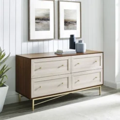 Jones Horizontal Modern 4 Drawer Dresser - Saracina Home -Living Room Furniture Store GUEST 0e662110 9fc6 4d26 8576 3235ab905217