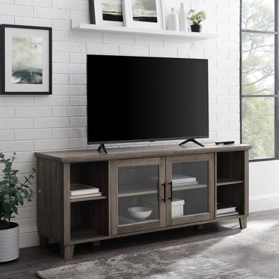 Rustic Transitional 2 Door TV Stand For TVs Up To 65" - Saracina Home 1 Rustic Transitional 2 Door TV Stand For TVs Up To 65" - Saracina Home