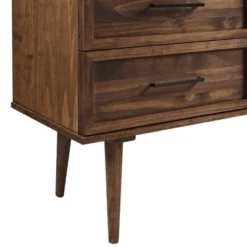 58" Modern Boho Solid Pine Wood Closed Storage Sideboard Brown - Saracina Home -Living Room Furniture Store GUEST 10717fac 0b66 4d3f 82a1 db968d2804ac