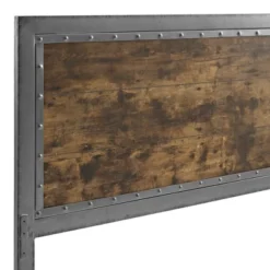 Queen Urban Industrial Wood And Metal Panel Headboard Brown - Saracina Home 7 Queen Urban Industrial Wood And Metal Panel Headboard Brown - Saracina Home -Living Room Furniture Store GUEST 15fdc5a6 0c50 440c 980e 87969cf244c8