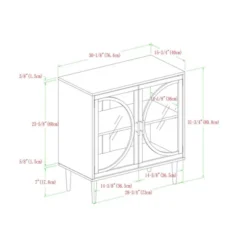 Metal Door Tempered Glass TV Stand For TVs Up To 32" Dark Walnut - Saracina Home 7 Metal Door Tempered Glass TV Stand For TVs Up To 32" Dark Walnut - Saracina Home -Living Room Furniture Store GUEST 16fef13b 939c 4748 80ff 6c8fe3948086