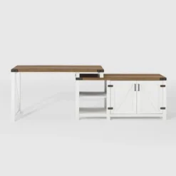 Farmhouse Rustic L Shaped Desk With Storage - Saracina Home -Living Room Furniture Store GUEST 186f8f41 00fb 46ba 88b0 d09ffc838848