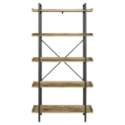 68" 5 Tray Shelf Urban Pipe X Back Bookshelf - Saracina Home -Living Room Furniture Store GUEST 18cd1433 31a3 4be1 8f59 f88c9c732217