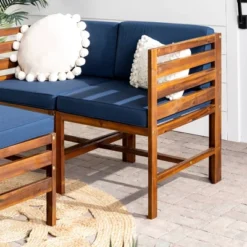 3pc Modular Acacia Wood Patio Chat Set With Cushions - Saracina Home 25 3pc Modular Acacia Wood Patio Chat Set With Cushions - Saracina Home -Living Room Furniture Store GUEST 1a5bb53a 58b4 4f1d b498 ce2291ee09be