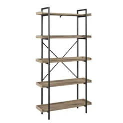 68" 5 Tray Shelf Urban Pipe X Back Bookshelf - Saracina Home -Living Room Furniture Store GUEST 1ba76728 7bd1 44dc b91f 1adf495caa27