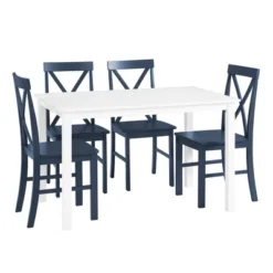 5pc Contemporary Transitional Dining Set - Saracina Home -Living Room Furniture Store GUEST 1d3ebd95 33c9 4533 a027 4652e3b2e42a