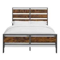 Queen Urban Chic Metal And Wood Plank Bed Brown - Saracina Home 12 Queen Urban Chic Metal And Wood Plank Bed Brown - Saracina Home -Living Room Furniture Store GUEST 1edbf943 9085 4030 9489 6c7babf0e6c6