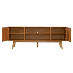 Solid Wood Mid-Century Modern TV Stand For TVs Up To 80" - Saracina Home -Living Room Furniture Store GUEST 21c882f2 4627 4d0e a364 30f5fcdcd258