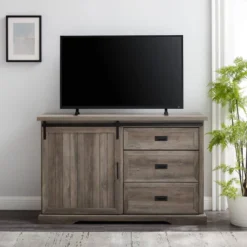 Orson Farmhouse Sliding Grooved Door Sideboard With 3 Drawers Gray Wash - Saracina Home 7 Orson Farmhouse Sliding Grooved Door Sideboard With 3 Drawers Gray Wash - Saracina Home -Living Room Furniture Store GUEST 2254278b 7ce9 40e1 a34c fc80cf64615d