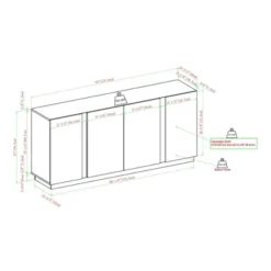 Contemporary Storage With 4 Doors Sideboard - Saracina Home -Living Room Furniture Store GUEST 2474f5c0 1422 465b b5e7 c66bcbaff085