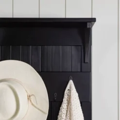 Waylon Rustic Farmhouse Solid Wood Tall Hall Tree - Saracina Home -Living Room Furniture Store GUEST 2718a5c6 1436 4286 89ab b0cc11d7220a