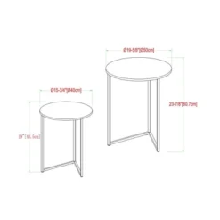 2pc Glam V Leg Nesting Side Tables - Saracina Home -Living Room Furniture Store GUEST 274a4737 37b8 4868 bad4 66fc1d2cb9ea