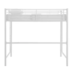 Twin Size Metal Platform Loft Bed - Saracina Home -Living Room Furniture Store GUEST 285c2c51 f1d2 4042 b455 c25e66b7e4ad