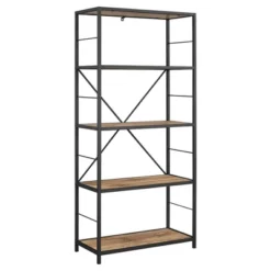 63" 4 Shelf Industrial Transitional Tall Bookshelf - Saracina Home 9 63" 4 Shelf Industrial Transitional Tall Bookshelf - Saracina Home -Living Room Furniture Store GUEST 293bbdd1 bd66 4bc9 a60a cd7d2ad5ce55