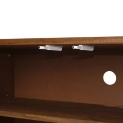 58" Modern Boho Solid Pine Wood Closed Storage Sideboard Brown - Saracina Home -Living Room Furniture Store GUEST 2d1250d8 7a06 484c 9d2f 8fbc1e1e3b3a