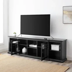 Transitional 2 Window Pane Door TV Stand For TVs Up To 85" - Saracina Home -Living Room Furniture Store GUEST 2f07a805 70a0 4406 8057 10713ddc6eec
