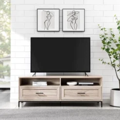 Orin Modern 2 Drawer TV Stand For TVs Up To 60" - Saracina Home -Living Room Furniture Store GUEST 35901660 9e77 4be9 a81b 8639e435dfea