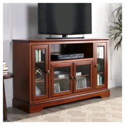 Glass Door Traditional Highboy TV Stand For TVs Up To 58" - Saracina Home 11 Glass Door Traditional Highboy TV Stand For TVs Up To 58" - Saracina Home -Living Room Furniture Store GUEST 3668ff5d 6e0d 4d30 9187 ebf028ce0835