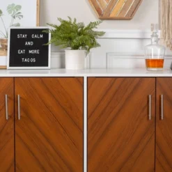 Angelo Modern Bookmatch 4 Door Sideboard - Saracina Home -Living Room Furniture Store GUEST 36868acb 22bc 4b06 b9a4 27333c6c1490