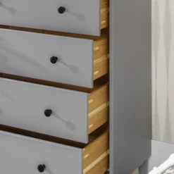 Stiva Classic Mid-Century Modern Vertical 4 Drawer Dresser Gray - Saracina Home 24 Stiva Classic Mid-Century Modern Vertical 4 Drawer Dresser Gray - Saracina Home -Living Room Furniture Store GUEST 3846d529 c24e 4739 a13a 22e114312cd6