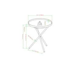 Modern Minimalist Intersecting Tripod Leg Side Table Black/Faux White Marble - Saracina Home -Living Room Furniture Store GUEST 3908de1a 68fe 4a8a b065 337b633a8d8b