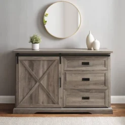 Orson Transitional Sliding X Barn Door Sideboard With 3 Drawers - Saracina Home -Living Room Furniture Store GUEST 3bb5de36 fc83 43c2 8cc9 cc5e886e592b