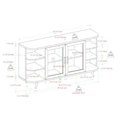 Mid-Century Modern Glass Double Door Curved Sideboard - Saracina Home -Living Room Furniture Store GUEST 3bc9d676 3c02 4615 ba58 619cf80bbb8d