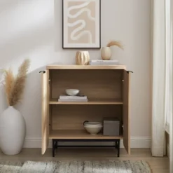 Modern 2 Door Reeded Accent Cabinet - Saracina Home -Living Room Furniture Store GUEST 3d4c8dbe 1047 4d3e 9f07 5afbcaf78c3c