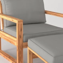 Galia 2pc Square Leg Acacia Wood Chair And Ottoman With Cushions - Brown - Saracina Home 20 Galia 2pc Square Leg Acacia Wood Chair And Ottoman With Cushions - Brown - Saracina Home -Living Room Furniture Store GUEST 3de53d41 3e21 483c b5fd dd00d2e5b95e