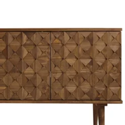 58" Modern Boho Solid Pine Wood Closed Storage Sideboard Brown - Saracina Home -Living Room Furniture Store GUEST 3f5ad738 07e1 44ad b9a8 8a784a6a558f