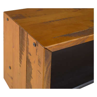 58" Solid Rustic Reclaimed Wood Entry Bench - Saracina Home 2 58" Solid Rustic Reclaimed Wood Entry Bench - Saracina Home - Image 2