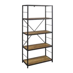 63" 4 Shelf Industrial Transitional Tall Bookshelf - Saracina Home 11 63" 4 Shelf Industrial Transitional Tall Bookshelf - Saracina Home -Living Room Furniture Store GUEST 43f6ae14 00e5 4498 b215 cdae8a95d4c2