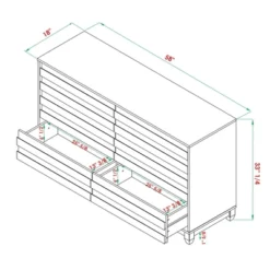 Ilya Solid Wood Modern Panel Front 6 Drawer Dresser - Saracina Home -Living Room Furniture Store GUEST 444194b5 0b39 45be 9090 0d7dbeceade2