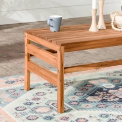 Outdoor Acacia Wood Slatted Coffee Table - Saracina Home -Living Room Furniture Store GUEST 463b26e4 0c83 462c b332 f7f4d7ebe597