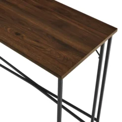 Maxwell Modern Glam Simple Y Leg Writing Desk Dark Walnut - Saracina Home -Living Room Furniture Store GUEST 4858e0bf 490a 46dc a55e f2dc7d209800