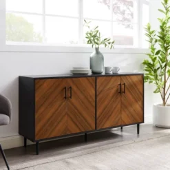 Angelo Modern Bookmatch 4 Door Sideboard - Saracina Home -Living Room Furniture Store GUEST 4951d83e f2b5 4bd1 b394 cd10fc3e4c8b