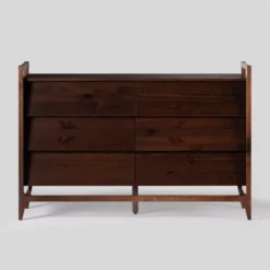 Mid-Century Modern Solid Wood Paneled 6 Drawer Dresser - Saracina Home 25 Mid-Century Modern Solid Wood Paneled 6 Drawer Dresser - Saracina Home -Living Room Furniture Store GUEST 49a2c600 8b8b 46e6 9e77 d65884fb7861