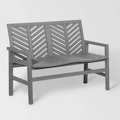 Slatted Chevron Acacia Wood Patio Loveseat – Saracina Home 19 Slatted Chevron Acacia Wood Patio Loveseat – Saracina Home - Image 19